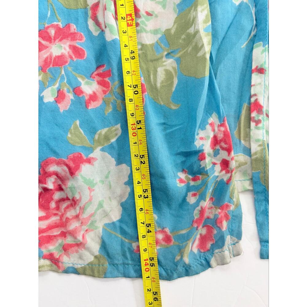 Faithfull The Brand Blue Floral Strappy Maxi Dress Women’s Size 6 100% Rayon - Picture 14 of 14
